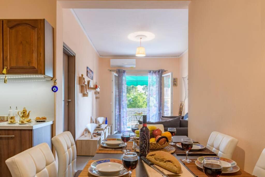Bright Newly Renovated Apt Near Beach & Center+Ac Anemomylos Экстерьер фото